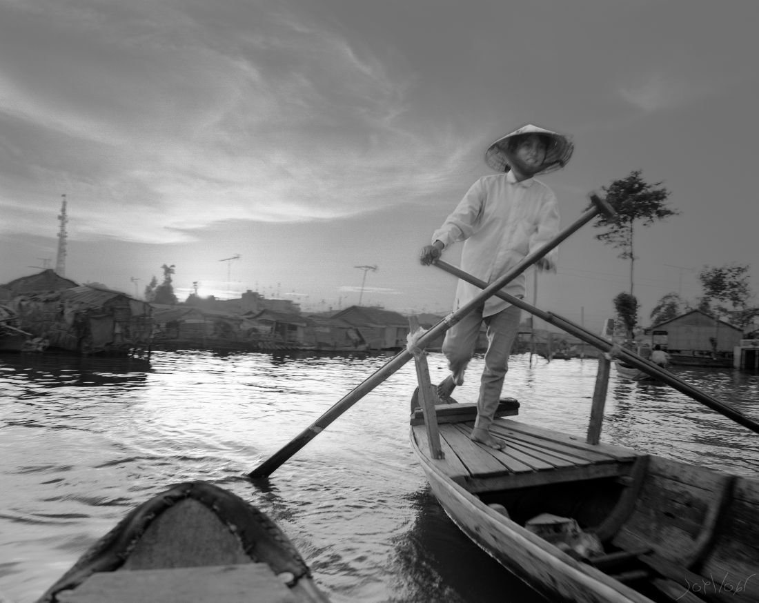 Soleil Levant Delta Du Mekong Vietnam